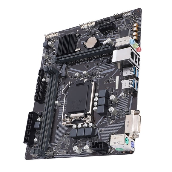 UsilkU B460M D2VX SI Desktop PC Motherboard for 10th Gen CPU, LGA 1200 Socket, Micro ATX Form Factor, Dual Channel DDR4 DIMM Slots, M.2 Interface, PCI E 3.0, 4 x SATA III, Gigabit Ethernet