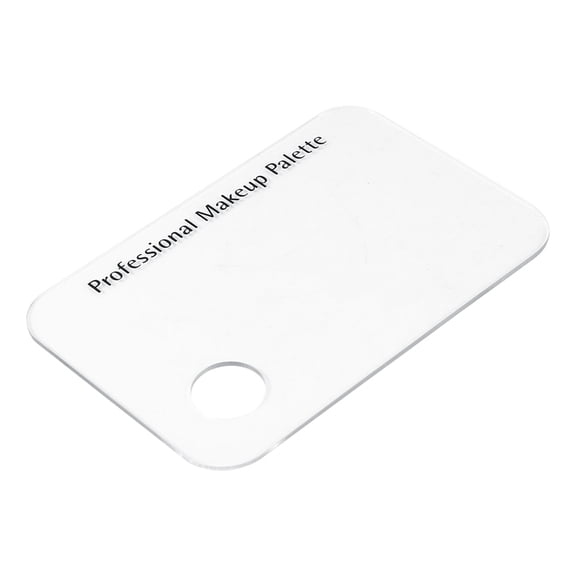 UsilkU Clear Acrylic Makeup Mixing Palette and Stainless Steel Spatula Set for Cosmetic and Nail Art Blending, Professional Art Tools, 7.09 x 5.12 Inches / 18 x 13 cm, 1 Piece
