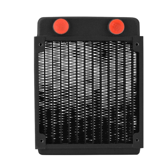 UsilkU Copper Radiator Heat Sink for Computer Water Cooling Liquid Heat Exchanger, High Performance Cooling at Low Noise, Black (120mm / 4.72 inches)