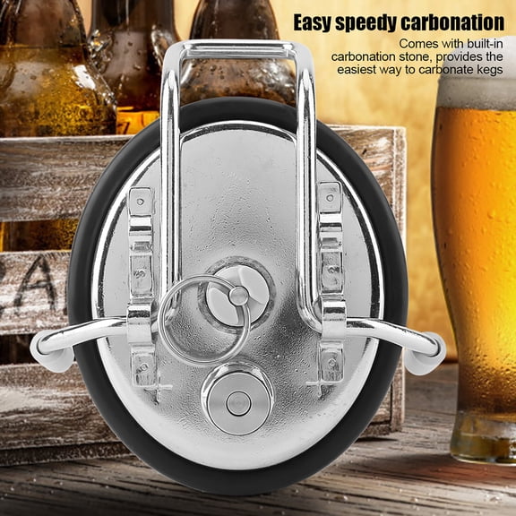 UsilkU Cornelius Style Carbonation Keg Lid Kit with 0.5 Micron Stainless Steel Diffusion Stone and 19.7 Inches / 50 cm Beer Line for Homebrew Corny Beer Barrel Kegs