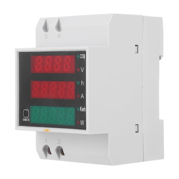 UsilkU D52-2047 Multi Function Electric Meter Digital Displayed Current Voltage Power Factor Meter AC200~450V for Home Improvement and Industrial Control Measuring Tools (3.54 inches / 9 cm)
