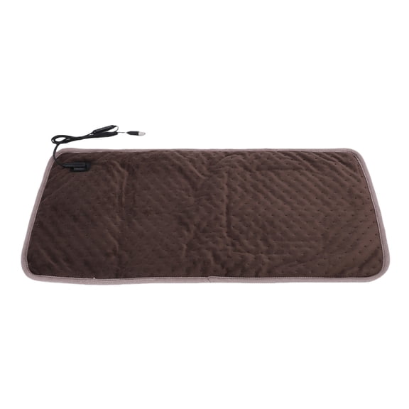 UsilkU Dark Coffee Pet Heating Pad Soft Multifunctional USB Portable Heated Cat Bed Dog Mat for Home Camping 11.81x23.62 Inches