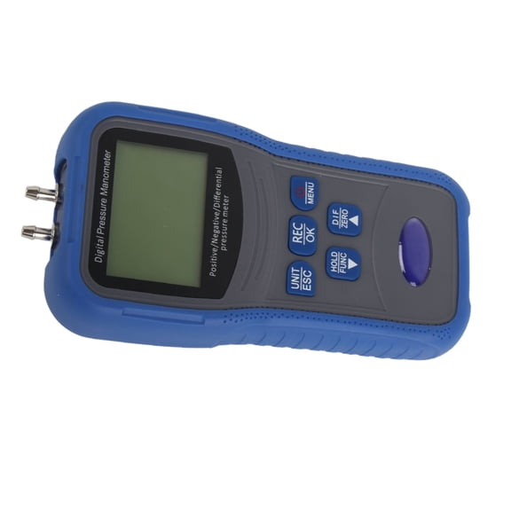 UsilkU Digital Manometer Air Pressure Meter, High Accuracy LCD Display Gas Pressure Tester, Supports Multiple Units, For Auto Repair HVAC, 9.84 inches / 25 cm, Black
