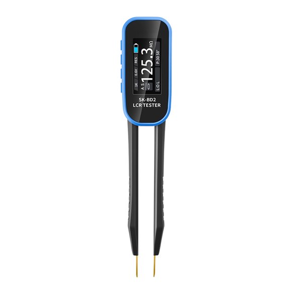 UsilkU Digital Tweezers Bridge LCR Meter Capacitance Inductance Continuity Diode Tester with CNC Aluminum Alloy Case, TFT Color Screen, 7 Waveforms Output, Rechargeable 300mAh, SK-BD2