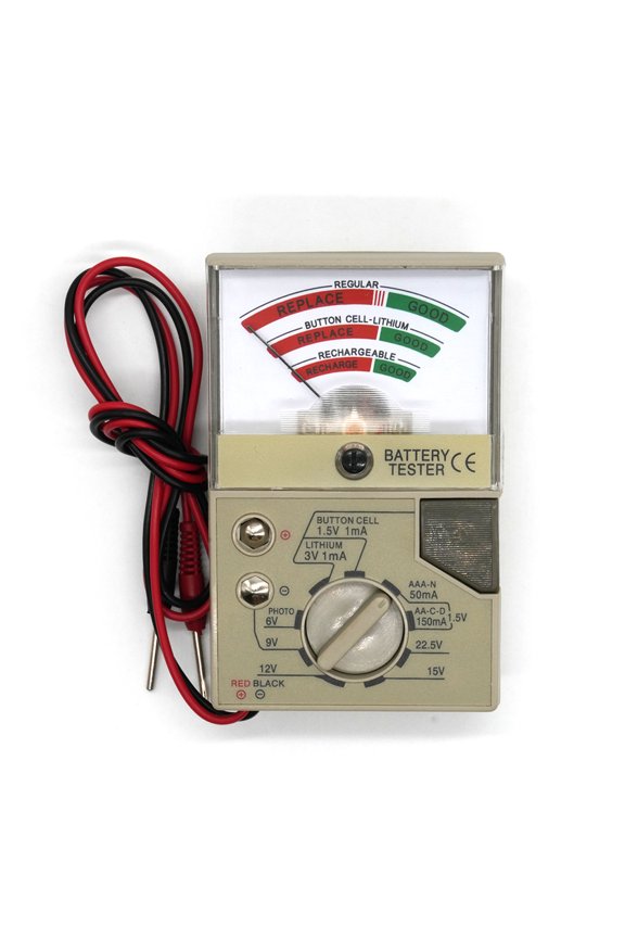 Digital Watch Battery Tester Electronic Capacity Detector Checker For Coin Cell Buttons Timepiece Repairing Tool Kit Watchmaker Accessory Device, 4.33 inches / 11 cm