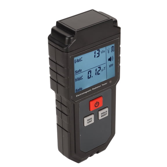 UsilkU EMF Meter Electromagnetic Field Radiation Detector 5Hz-3500MHz Digital LCD Handheld Tester for Home Office Ghost Hunting (5.9 in / 15 cm)