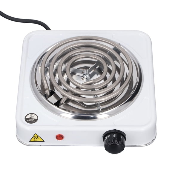 UsilkU Electric Single Burner 1500W Countertop Single Coiled Burner Hot Plate, Portable Electric Stove for Boiling Water, Coffee, Tea (21x21cm / 8.3x8.3 inches)