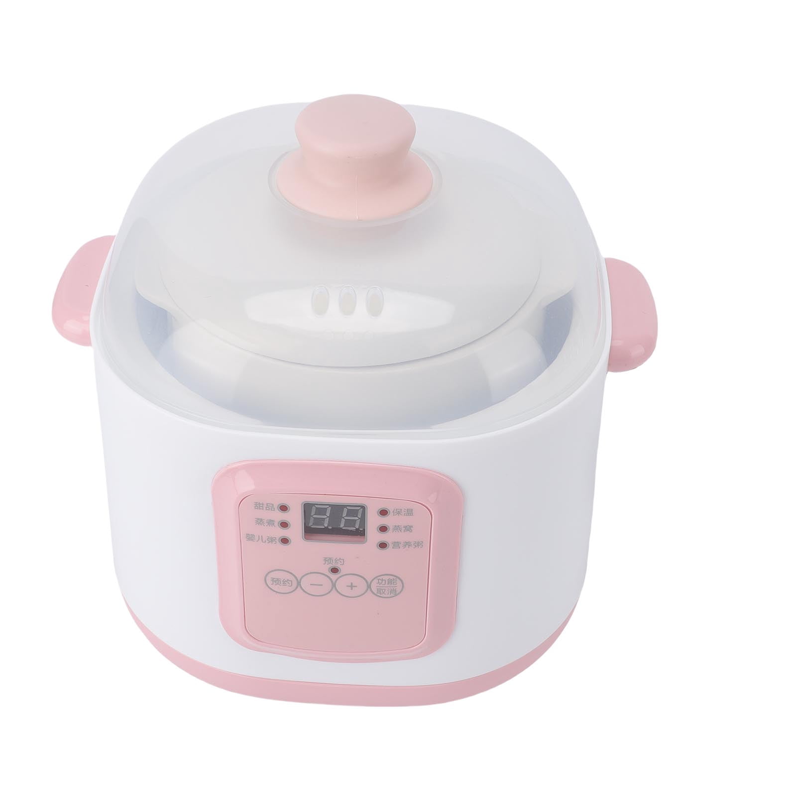UsilkU Electric Stew Pot 200W Multifunction Ceramic Soup Porridge Cooker 1L Automatic Reservation 8.7 inches / 22 cm
