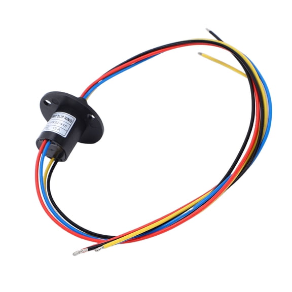 UsilkU Electrical Slip Ring 4 Wires 15A 250RPM 360 Degree Rotating Connector Cap Conductive Slip Ring 0.87 inches / 22mm Diameter High Precision Commercial Grade Power Collector
