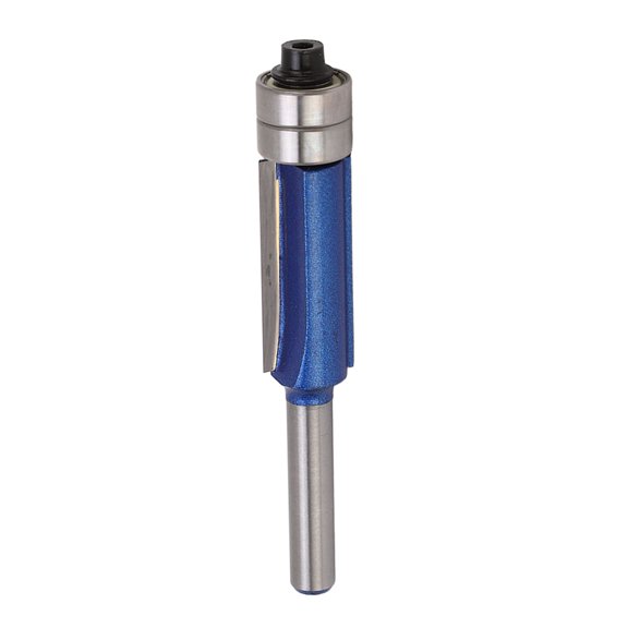 UsilkU Flush Trim Router Bit 1/4 Inch Shank Double Bearings Carbide Sturdy Woodworking Milling Cutter, Heavy Duty Pattern Trim Bit Joint Router Tool (1/4 x 1/2 x 30 mm / 0.25 x 0.5 x 1.18 Inches)