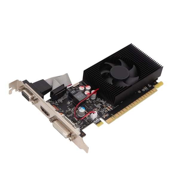 UsilkU GT730 4GB DDR3 Graphics Card 128-Bit PCIe 2.0 X8 Low Profile GPU with HDMI DVI VGA Ports for PC Gaming - 11.02 inches / 28 cm Length - Includes Single Cooling Fan and PCB Material
