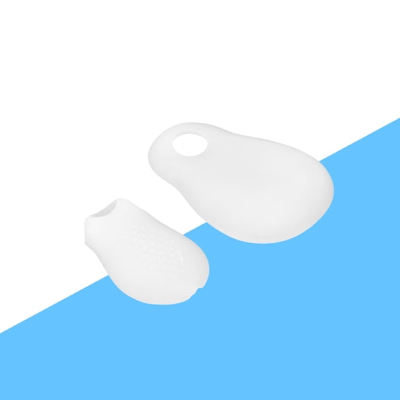 UsilkU Gel Toe Separators and Straighteners, Ergonomic Bunion Corrector and Thumb Valgus Alignment Cushion for Overlapping Toes Foot Pain Relief, White, 2 Count / 1 Pair (3.15 x 0.51 inches)