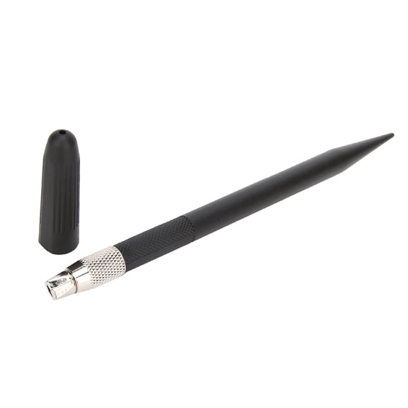 UsilkU Handle Pen Knives Paper Model Handcraft Carving Utility Knife with 12 Replacement Blades for Home DIY Art Supplies, 5.5 inches / 14 cm, Black