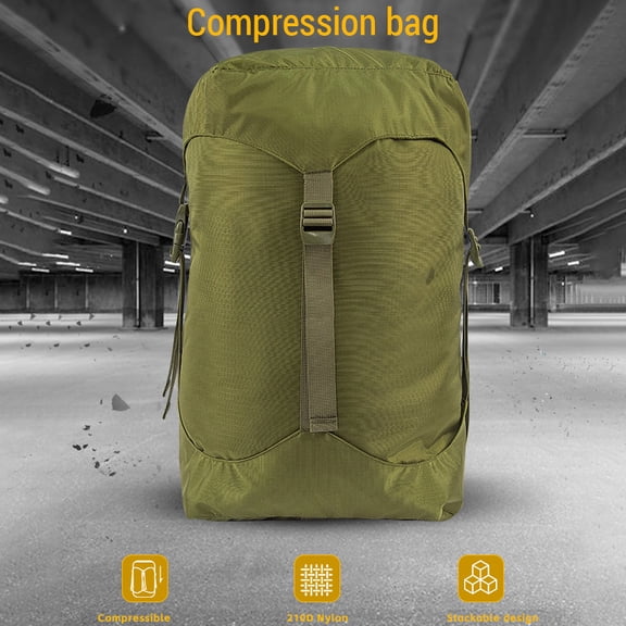 UsilkU Heavy Duty Sleeping Bag Storage Sack Tactical Compression Bag for Outdoor Camping Hiking 11.8x10.2x8.2 Inches / 30x26x21 cm
