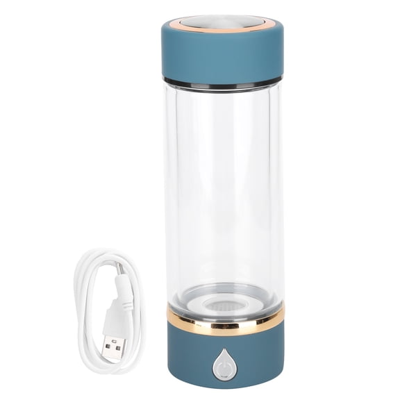 UsilkU Hydrogen Water Bottle Generator 13.5 oz / 380ml Portable Hydrogen Rich Water Maker Machine High Concentration Hydrogen Water Ionizer for Sports Fitness Travel, Blue