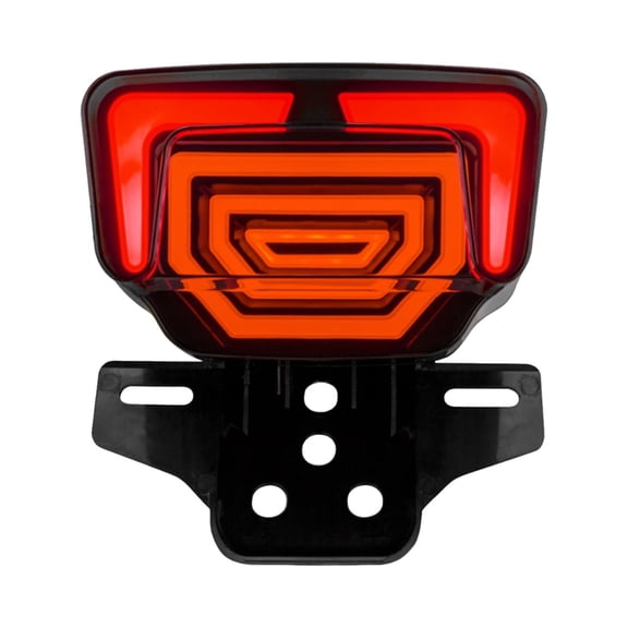 UsilkU Integrated LED Motorcycle Tail Light With Strobe Brake And Dynamic Scanning Breathing Function Replacement For Honda TMX125 TMX155 CG125 Safety Red Light 6.69 inches / 17 cm