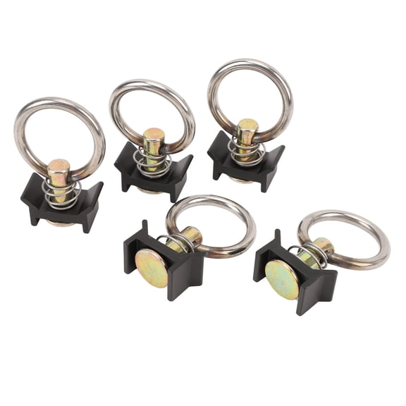 UsilkU L Rail Tie Down Single Stud Fitting - 5Pcs Heavy Duty Anchor Point for Truck Bed, Trailer, UTV, ATV, Motorcycle - Secure Cargo Attachment