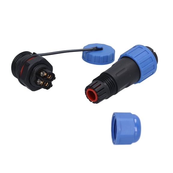 UsilkU LP16 2Pin Aviation Socket Plug Welding Free IP68 Waterproof 250V 20A Female Male Cable Connector (10.00x3.00x3.00 inches / 25.4x7.6x7.6 cm, 2 Pieces Set for Industrial Communication Equipment)