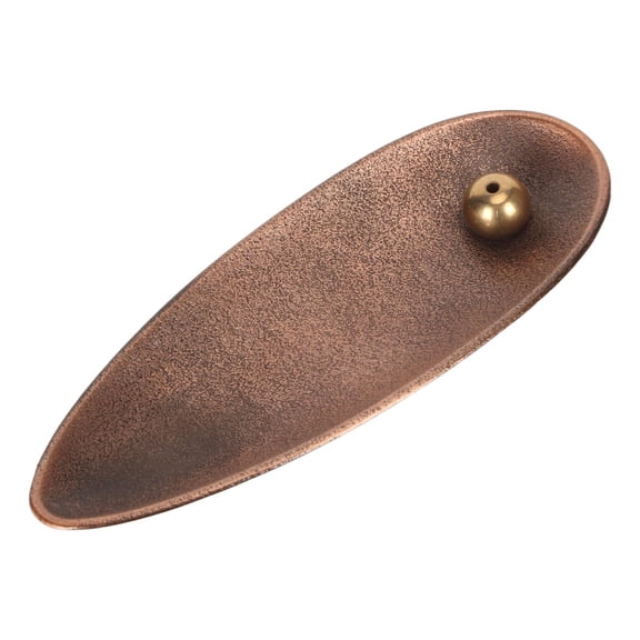 UsilkU Leaf Incense Burner Relieve Fatigue Vintage Elegant Incense Stick Holder for Bedroom Meditation Room Antique Bronze Copper Ball Included 5.51 inches / 14 cm