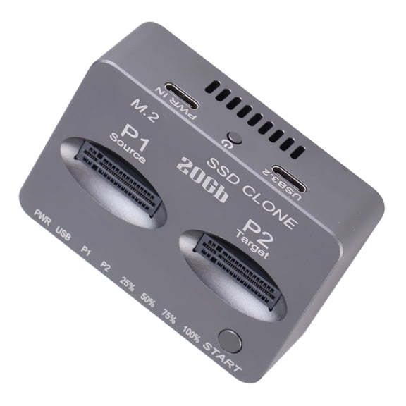 UsilkU M.2 NVMe SATA Docking Station USB 3.2 Type-C Dual Bay Offline Clone Enclosure