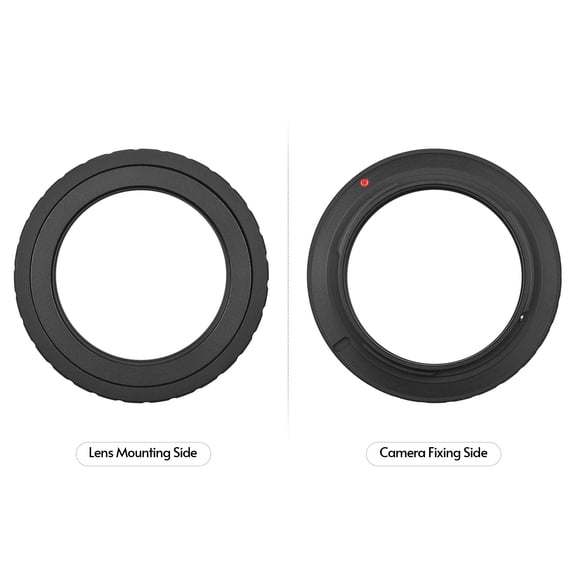 UsilkU Metal Lens Mount Adapter Ring for T/T2 Lenses to Micro 4/3 Mount Cameras Compatible with Olympus and Panasonic Black (2.4 in / 6 cm)