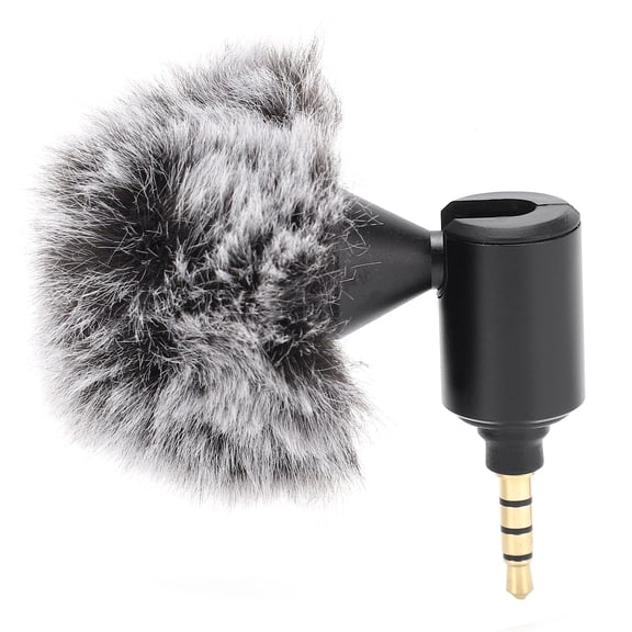 UsilkU Mini 3.5mm Plug and Play Cardioid Microphone, Professional External Mic for Mobile Phone, DSLR Camera, Camcorders, and Tablets for Live Streaming, Vlogging, and Interviews (10 in / 25.4 cm)