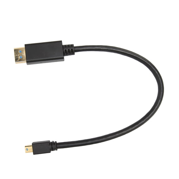 UsilkU Mini DP to DisplayPort 8K Cable, 11.8 inches / 30 cm Ultra HD High Speed DP 1.4 Adapter for Desktop PC & Laptop, Bi-Directional Mini DisplayPort to DP Cord, Black