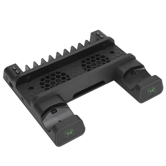 UsilkU Multi Functional Heat Dissipation Fan Base Storage Rack Controller Dual Charger with LED Light Bracket for PlayStation 4 PS4 / SLIM / PRO Consoles and Accessories Organization