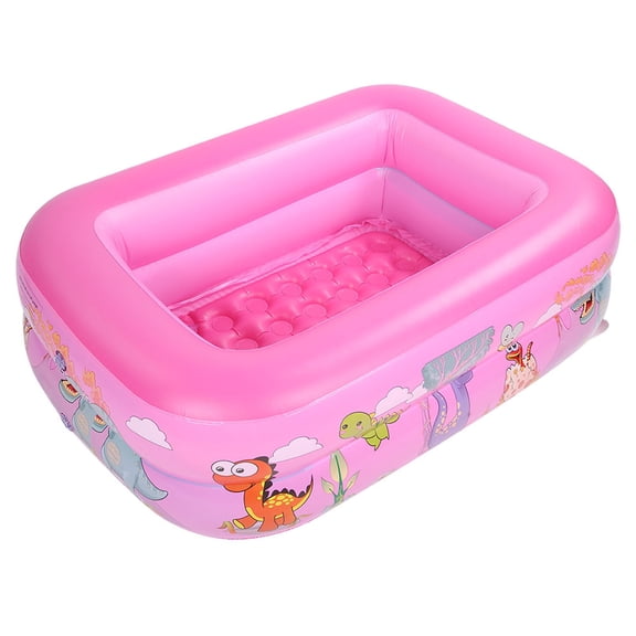 UsilkU Oversized Cartoon Dinosaur Inflatable Swimming Pool, Rectangular Kiddie Lounge Pool for Kids and Adults, 47.2 x 35.4 in / 120 x 90 cm