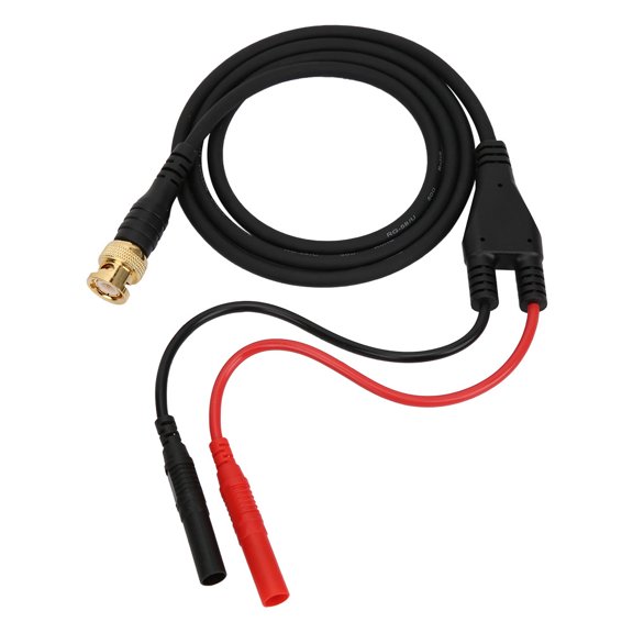 UsilkU P1065 Gold Plating Pure Copper BNC Plug to 4mm Safe Straight Banana Plug Test Lead Cable Wire 47.24 inches / 120 cm