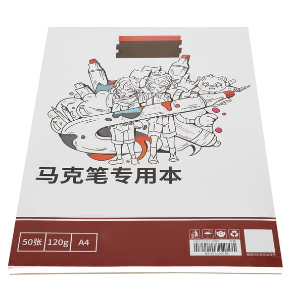 UsilkU Premium A4 Marker Painting Paper Pad Graffiti Hand Painted Art Student Drawing Book 50 Sheets (11.7 x 8.3 inches / 297 x 210 mm)