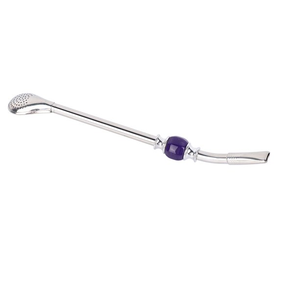 UsilkU Premium Stainless Steel Yerba Mate Straw Filter Spoon Multifunctional Drinking Straws with Cleaning Brush, 8.7 Inches / 22 cm, Durable Reusable Metal Stirring Tea Filtered Spoon