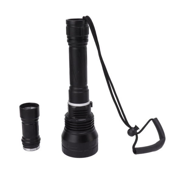 UsilkU Professional Diving Flashlight 100000lm Submarine Light, IPX8 Waterproof Underwater Torch for Deep Sea, 10.24 inches / 26 cm Length, Aluminium Alloy (No Battery)