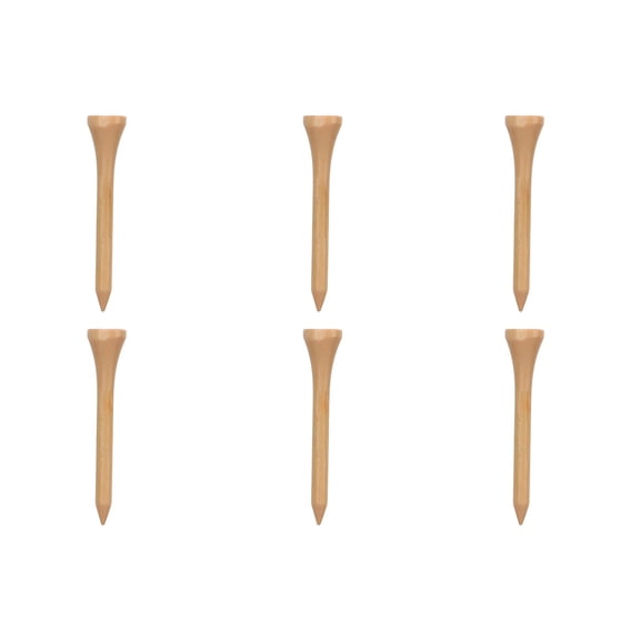 UsilkU Professional Wooden Golf Tees 54mm / 2.13 inches Strong Maple Wood Golfing Tees Premium Golf Course Practice Driving Range Accessories, 50 Count Natural Wood Color