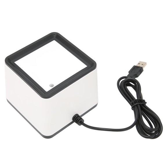UsilkU R42 Hands Free Desktop Barcode Scanner Omnidirectional 2D 1D QR Code Mobile Payment QR Scanner Portable All Round Reader for Store Supermarket (13 x 11 x 10 inches / 33.0 x 27.9 x 25.4 cm)