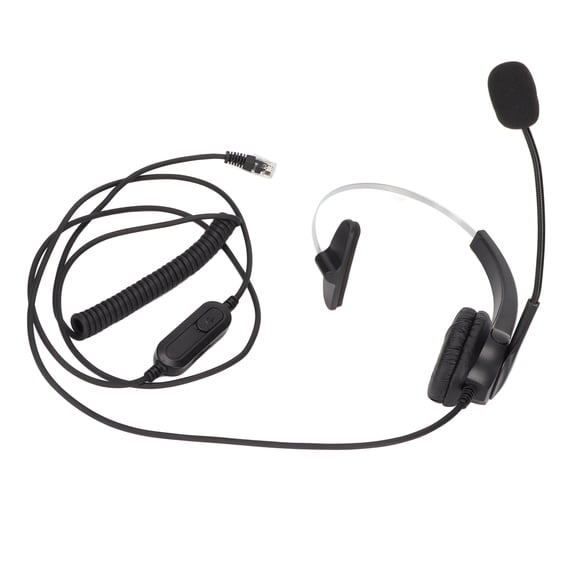 UsilkU RJ9 Phone Headset with 330 Adjustable Noise Reduction Mic, Professional Landline Office Telephone Headsets with Hearing Protection for Call Centers and Home Office (1.5m-2m / 4.9ft-6.6ft)