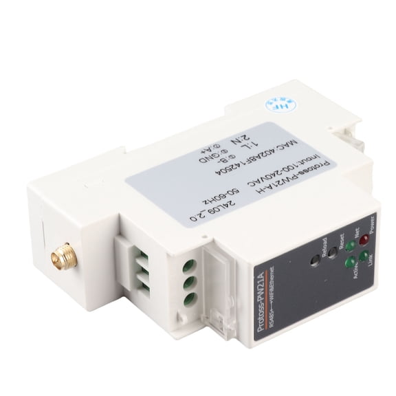 UsilkU RS485 to WIFI Ethernet Serial Server IP Network Adapter for ECos with Antenna PW21A-H AC 100-240V 10W High Speed Reliable Connection Device for Industrial Control 2.6 inches / 64.95 mm