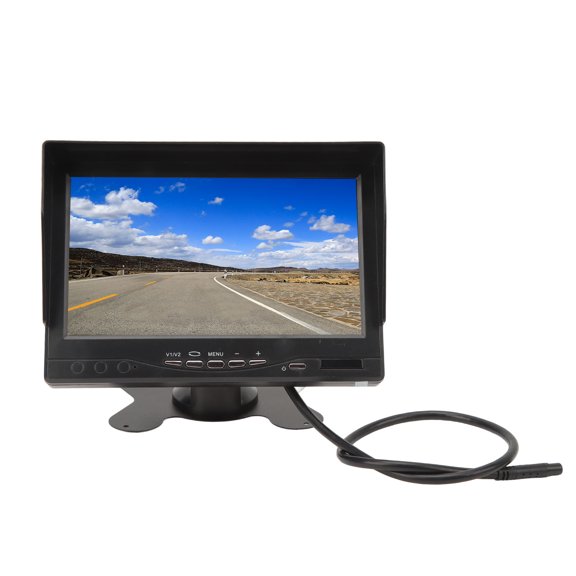 UsilkU Rear View Monitor Kit 7 Inch IPS Screen PAL NTSC Format DC 9-35V Parking Reverse Monitor Set for Truck Trailer RV Pickups Aviation Connector Reversing Display System