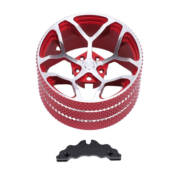 UsilkU Red Alloy Steering Wheel Replacement for FUTABA Flysky RC Transmitter Upgrade Parts (4.72 inches / 12 cm)