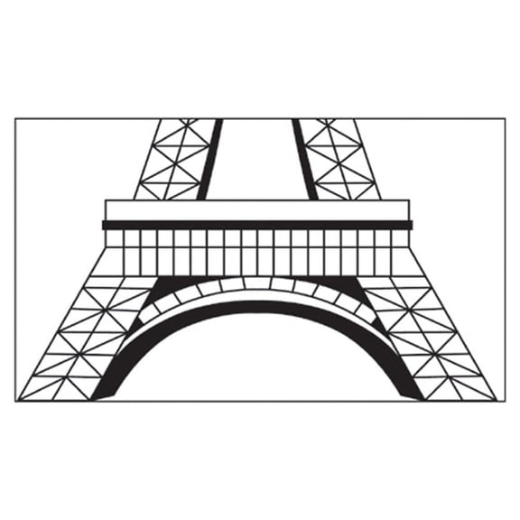 UsilkU Romantic Paris Eiffel Tower Beautiful View of France DIY Removable Wall Wallpaper Stickers Art Decor Mural Room Decal For Living Room Bedroom Study Couch Background 27.6x19.7 inches