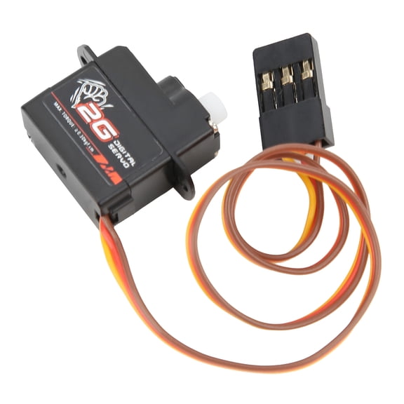 UsilkU S0002P 2G Digital Servo Motor and Servo Arm Set, Ultra-Micro 180 Degree High-Speed Coreless Motor Plastic Gear Drive for 1/24 RC Crawler Car Fixed-Wing Airplane Helicopter Models (0.7 inches)