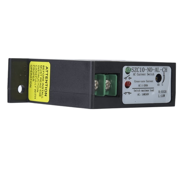 UsilkU SZC10-NO AL-CH Adjustable Normally Open AC Current Sensing Switch Self-Supply Mutual Inductance AC 1-200A Electrical Control Equipment Sensor 3.5 inches / 9 cm