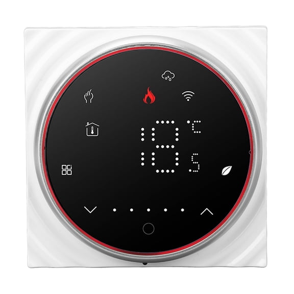UsilkU Smart Home Thermostat WiFi Programmable Floor Heating Controller LED Touch Display AC 95-240V 16A Black 3.39 inches / 8.6 cm
