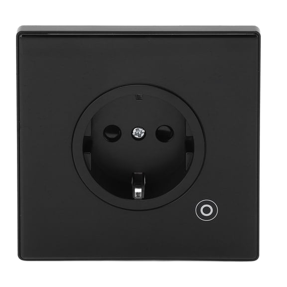 UsilkU Smart Socket 16A 3000W Modern Design Multi Function Smart Timing Wall Outlet 110-240V Black (10 inches / 25.4 cm)