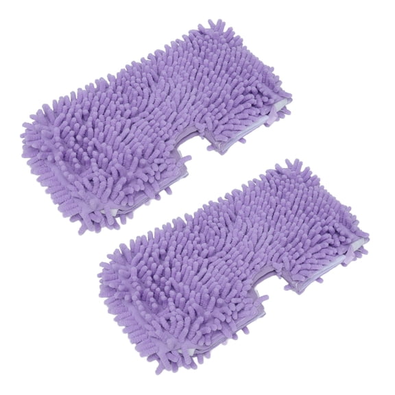 UsilkU Soft Microfiber Steam Mop Replacement Pads Washable Cleaning Cloth Refills Accessory Compatible with Shark S3601 S3501 S3550 S3901 Steamers, Purple Color Category, 2 Count Pack (12.6x6.7 in)
