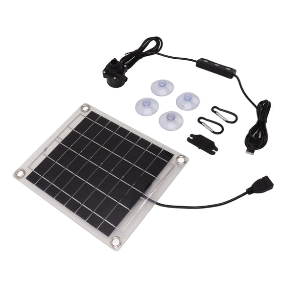 UsilkU Solar Water Pump Kit 20W Submersible for Fountain Pond Bird Bath Irrigation Adjustable Water Volume with Switch 16.4ft / 5m Lift 211 GPH Circulation[cite: 1]