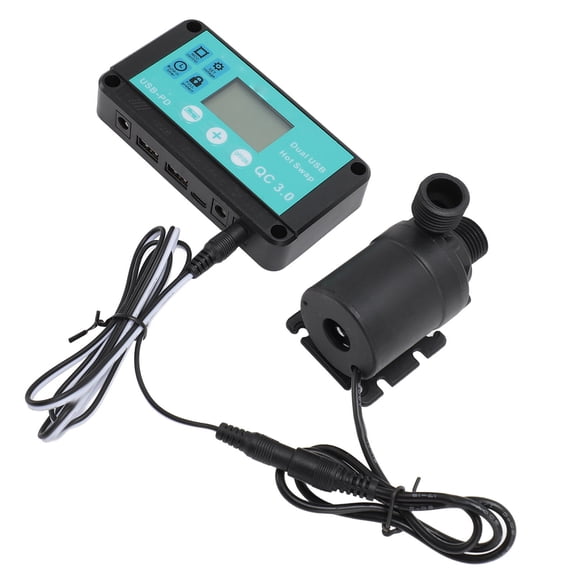 UsilkU Solar Water Pump Kit, Adjustable Flow Rate Timing Water Pump for Rural Irrigation and Pool Circulation, 110-240V US Plug, Max 211 Gallons Per Hour, Energy Efficient Submersible Pond Pump