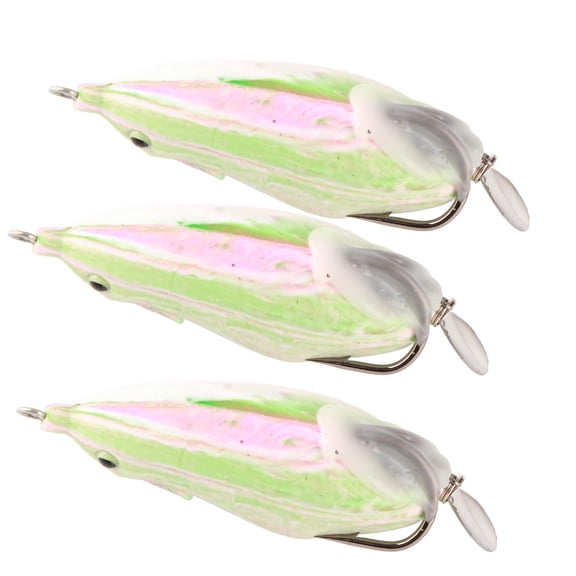 UsilkU Tournament Sequin Conversion Soft Frog Baits, Precision Weedless Simulation Lure Pack for Snakehead Bass, 3-Count Fishing Tackle (8 inches / 20.3 cm)