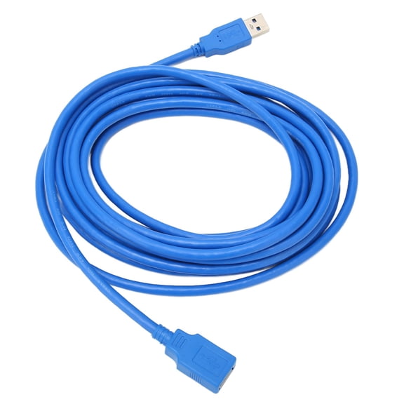 UsilkU USB 3.0 Extension Cable 16.4 ft / 5m 5Gbps High Speed Data Transfer Extender Cord for PC, VR, Hard Drive, Keyboard, and Mouse, Blue
