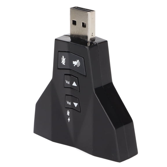 UsilkU USB Sound Card Virtual 7.1 Channel External Stereo Sound Adapter for PS4 Laptop Computer Headphone, Plug and Play Audio Converter Accessory for Immersive Gaming and Music Experience